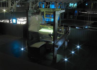 Kingsley Ng, Musical Loom (2005). Interactive audio and visual instrument with 250-year-old loom. A production of Le Fresnoy – National Studio of Contemporary Arts.