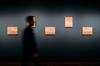 Exhibition view: Pio Abad, To Those Sitting in Darkness, Ashmolean Museum, Oxford (10 February–8 September 2024).