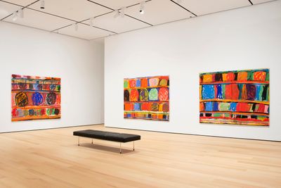 Exhibition view: Stanley Whitney, How High the Moon, Buffalo AKG Art Museum, New York (9 February–26 May 2024).