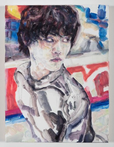Elizabeth Peyton, Practice (Yuzuru Hanyu) (2018). Oil on board. 30.9 x 22.9 cm. Green Family Collection © Elizabeth Peyton