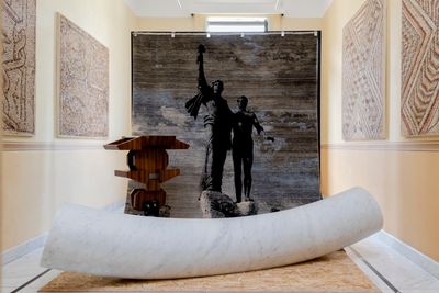 Exhibition view: Past Echoes: A Journey Through Middle Eastern Product Design at Villa Audi, Villa Audi Mosaic Museum, Beirut (23–26 May 2024).