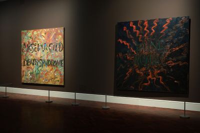 Exhibition view: Derek Jarman, Delphinium Days, Gus Fisher Gallery, Tāmaki Makaurau Auckland (15 June–14 September 2024).