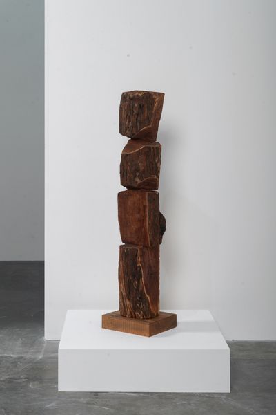 Kim Yun Shin, Add Two Add One Divide Two Divide One 2023-6 (2023). Chinese mahogany. 115 x 23 x 24 cm.