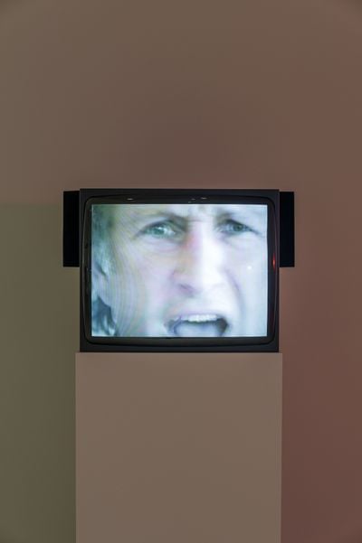 Bruce Nauman, Thank You (1992). Single-channel video (colour, sound). 4 mins 57 secs. © 2024 Bruce Nauman/Artists Rights Society (ARS). Collection of Ydessa Hendeles.