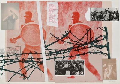 Gavin Jantjes, Freedom Hunters (1977). Screenprint on paper. 100 x 70 cm.