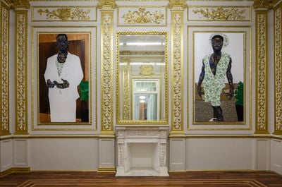 Exhibition view: Amoako Boafo, The one that got away, Mariane Ibrahim Gallery, Mexico City (7 February–4 May 2024).