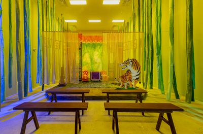 Karen Tam, Scent of Thunderbolts (2024). Exhibition view: Precarious Joys, Toronto Biennial of Art, 32 Lisgar Street (21 September–1 December 2024). Commissioned by Toronto Biennial of Art and co-presented with MOMENTA Biennale de l’image with the support of Conseil des arts et des lettres du Québec.