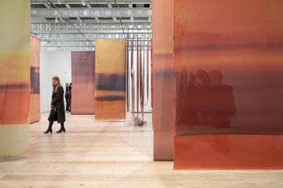 Lotus L. Kang, In Cascades (2023). Exhibition view: Whitney Biennial 2024, Even Better Than the Real Thing, Whitney Museum of American Art, New York (20 March–11 August 2024). Photo: Filip Wolak.