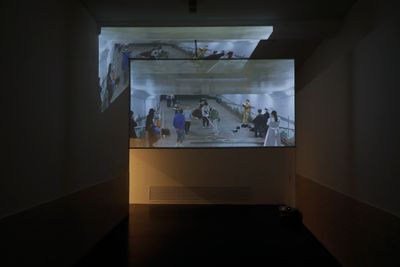 Zhu Wenbo, Zoomin’ Night Underpass Concert (2015/2024). Exhibition view: It Always Sounds Somewhere: Sounding Sound Practice in Chinese Mainland and Hong Kong Since the 1990s, Inside-Out Art Museum, Beijing (22 February–1 June 2025).