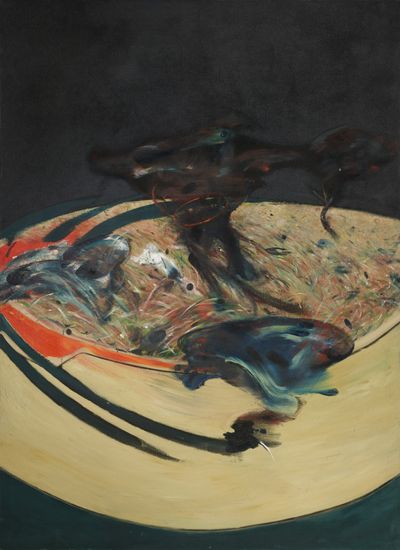 Francis Bacon, Landscape near Malabata, Tangier (1963). Oil on canvas. 198.1 x 144.8 cm.