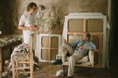 Ivor Braka with Lucian Freud in the artist’s studio (October 2009).