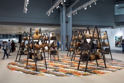 Barthélémy Toguo, Urban Requiem (2015). Exhibition view: The Armory Show, New York (8–10 September 2023).