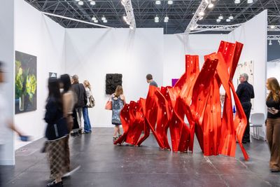 Exhibition view: Bettina Pousttchi, Buchmann Galerie, The Armory Show, New York (8–10 September 2023). Photo: Vincent Tullo.