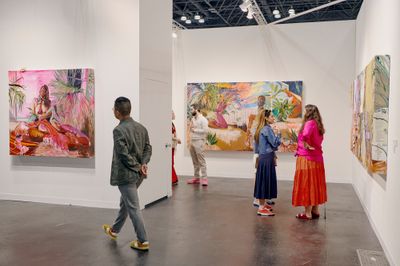 Exhibition view: Gisela McDaniel, Pilar Corrias, The Armory Show, New York (8–10 September 2023). Photo: Vincent Tullo.