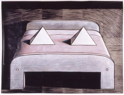 Maree Horner, Familiar Monuments, bed (1994–1996). Mixed media.