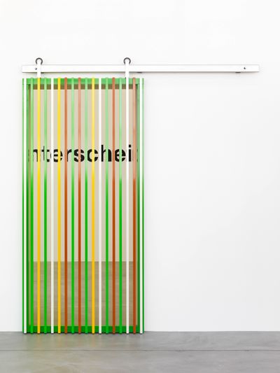 Liam Gillick, Scorpion when Felix (2012). Powder-coated aluminium. Approx installation 220 x 200 x 10 cm.