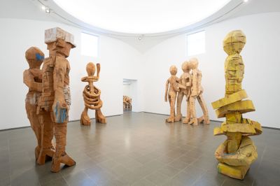 Exhibition view: Georg Baselitz, Georg Baselitz: Sculptures 2011–2015, Serpentine Galleries, London (5 October 2023–7 January 2024). © Georg Baselitz. Photo: Hugo Glendinning.