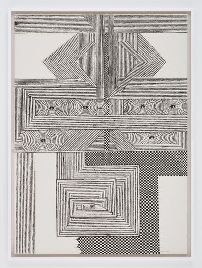 Sim Raejung, Heck If I Know 1 (2023). Ink on paper. 110 x 79 cm.