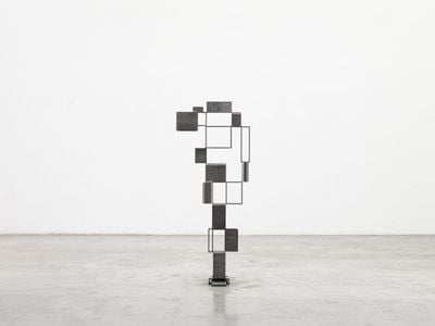 Antony Gormley, OPEN VEER II (2020). 8mm Corten steel. 155 × 61 × 4 4. 5 cm. Courtesy the artist and White Cube.