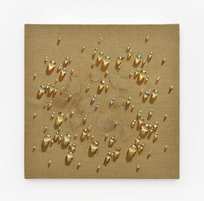 Kim Tschang-yeul, Waterdrops (1985). Oil on canvas. 50 x 50 x 1.5 cm.