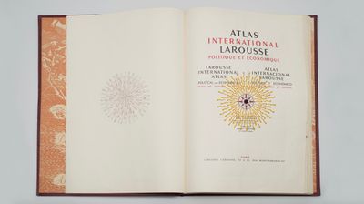 Bharti Kher, Small world, big book (2010). Atlas, bindis. 5 x 77,5 x 50 cm.