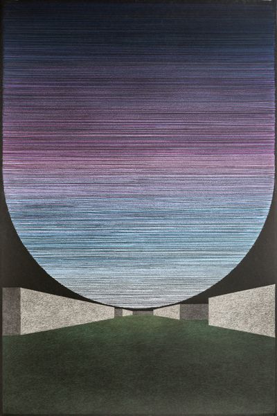 Fahd Burki, Seeking Eden (2014). Charcoal and pastel pencils on paper. 154 x 101.3 cm.