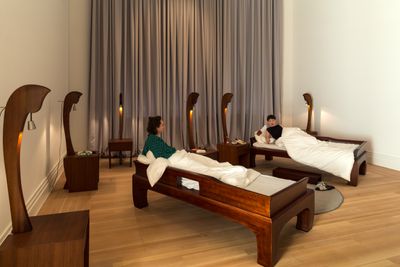 Lee Mingwei, The Sleeping Project (2000/2020). Wooden beds, night stands, personal items. Exhibition view: Lee Mingwei: 禮 Li, Gifts and Rituals, Gropius Bau, Berlin (27 March–12 July 2020).