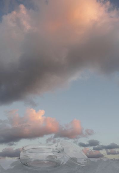 Mayumi Terada, jar and pink cloud 200101p (2020). 55.8 x 43 cm.