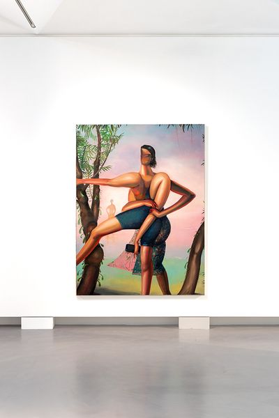 Alvin Ong, Sayang (2020). Oil on canvas. 150 × 200 cm. Exhibition view: The Possibility of an Island, A3 – Arndt Art Agency, Cromwell Place, London (3–11 December 2020).