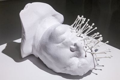 Michael Joo, From Without (2020). ABS 3D print. 38.1 x 58.4 x 45.7 cm. Exhibition view: Sensory Meridian, Kavi Gupta, Elizabeth St, Chicago (14 January–13 March 2021).
