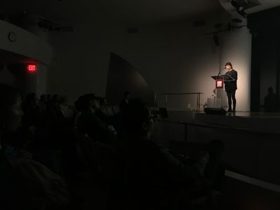 Gala Porrias-Kim. Artist Talk at 'Technology is History' symposium at the Guggenheim, New York (28 September 2018).