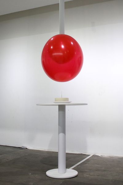 Chloe Cheuk, The Burst of Pleasure (2012) (detail). Arduino, processing, custom electronics, balloons, needle, air compressors, valves. 300 x 300 x 400 cm. Courtesy the artist.