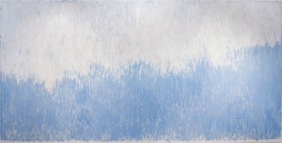 Christopher Le Brun, Strand (thus the light rains, thus pours) (2016). Oil on canvas. 220 x 440 cm.