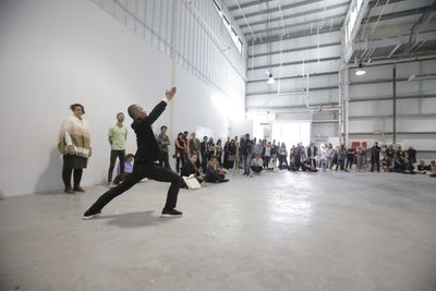River Lin, '20 Minutes for the 20th Century, But Asian', performed by Wen-Chung Lin at FIELD MEETING Take 6: Thinking Collections, Alserkal Avenue, Dubai (25–26 January 2019). Courtesy Asia Contemporary Art Week.