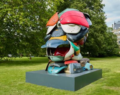 Zak Ové, Autonomous Morris (2018). Exhibition view: Frieze Sculpture, Regent's Park, London (3 July–6 October 2019).