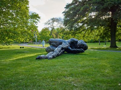 Zak Ové, Autonomous Morris (2018). Exhibition view: Frieze Sculpture, Regent's Park, London (3 July–6 October 2019). Courtesy Lawrie Shabibi, Stephen White/Frieze. Photo: Stephen White.