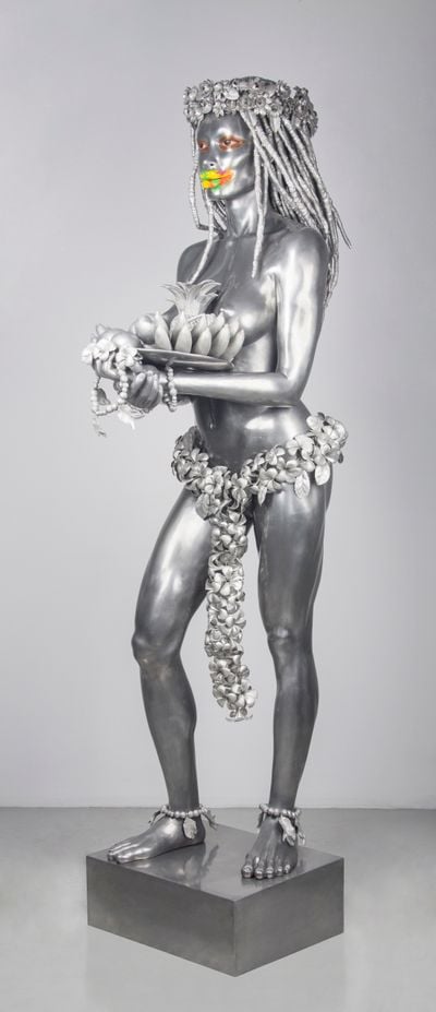 Ashley Bickerton, Wahine Pa'Ina (2015). Aluminium. 86 x 50 x 210 cm.