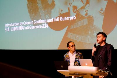 Introduction by Cosmin Costinas and Inti Guerrero at What to Let Go?, Para Site International Conference, Tai Kwun – Centre for Heritage and Arts, Hong Kong (22–24 November 2018). Courtesy Para Site. Photo: Eddie Lam, Image Art Studio.