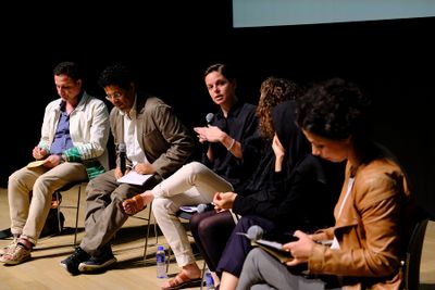 Panel Discussion, moderated by Özge Ersoy, at What to Let Go?, Para Site International Conference, Tai Kwun – Centre for Heritage and Arts, Hong Kong (22–24 November 2018). Courtesy Para Site. Photo: Eddie Lam, Image Art Studio.