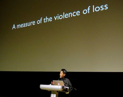 Marian Pastor Roces at What to Let Go?, Para Site International Conference, Tai Kwun – Centre for Heritage and Arts, Hong Kong (22–24 November 2018). Courtesy Para Site. Photo: Eddie Lam, Image Art Studio.