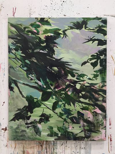 Lu Song, Swaying 2 (2017). Acrylic on canvas. 100 x 80 cm.
