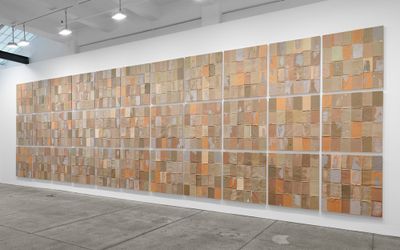 Samuel Levi Jones, Talk to me, 2016. Exhibition view, Galerie Lelong, New York.