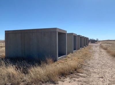 Donald Judd, 15 untitled works in concrete (1980–1984) Marfa Texas. Photo: Georges Armaos.