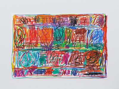 Stanley Whitney, Untitled (2019). Crayon on paper. 49.5 x 72.4 cm. USD 35,000.