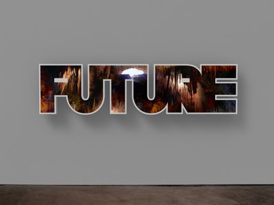 Doug Aitken, FUTURE (2019). Chromogenic transparency on acrylic in aluminum lightbox with LEDs. 90 x 350 cm. USD 225,000.