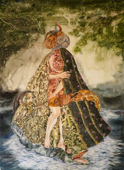 Anupama Alias, An Island of Hope (2020). Mixed Media. 150 x 109 cm.