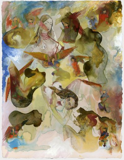 Shahzia Sikander, Empire Follows Art: States of Agitation 10 (2020). Mixed media on paper. 40.6 x 30.5 cm, unframed; 55 x 46.5 x 4.2 cm, framed.