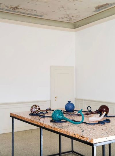 Exhibition view: Kelly Akashi, Life Forms, Barbati Gallery at Palazzo Lezze, Venice (20 April–4 July 2022).