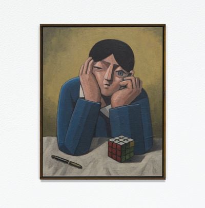 Heesoo Kim, Untitled (Mixed Feelings) (2022). Acrylic on canvas. 65 x 53 cm.
