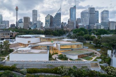 Aerial view of the Art Gallery of New South Wales' new SANAA-designed building (2022). Photo: © Iwan Baan.